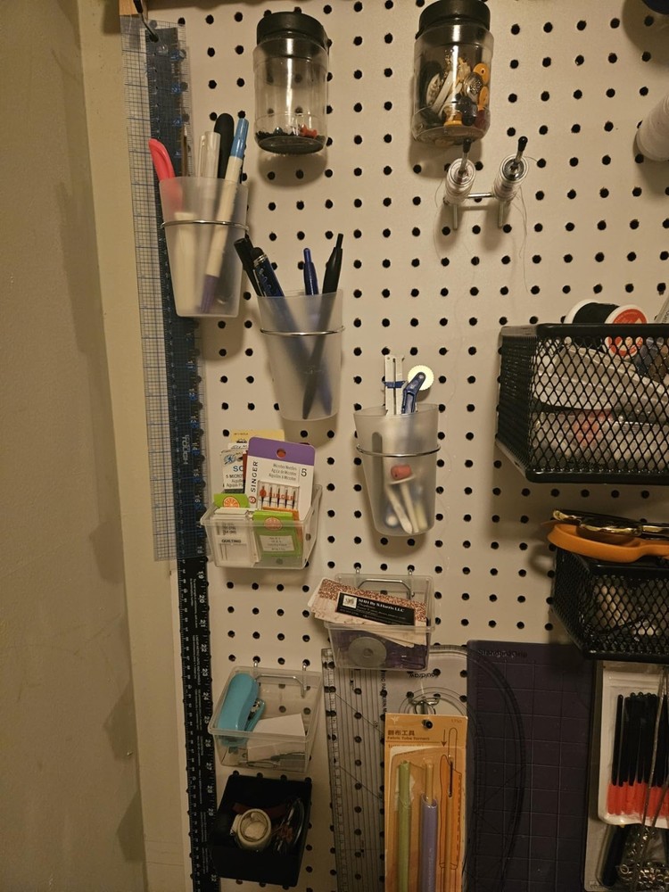 Pegboard Bins with Hooks - 6 Sets Black Organizer for Garage & Workshop