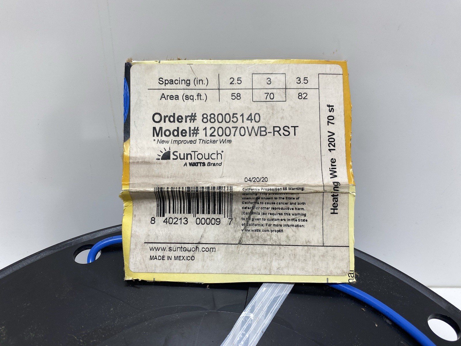 Suntouch Warmwire Radiant Electric Floor Heating Wire 120 Volt 70 Sq. Ft.