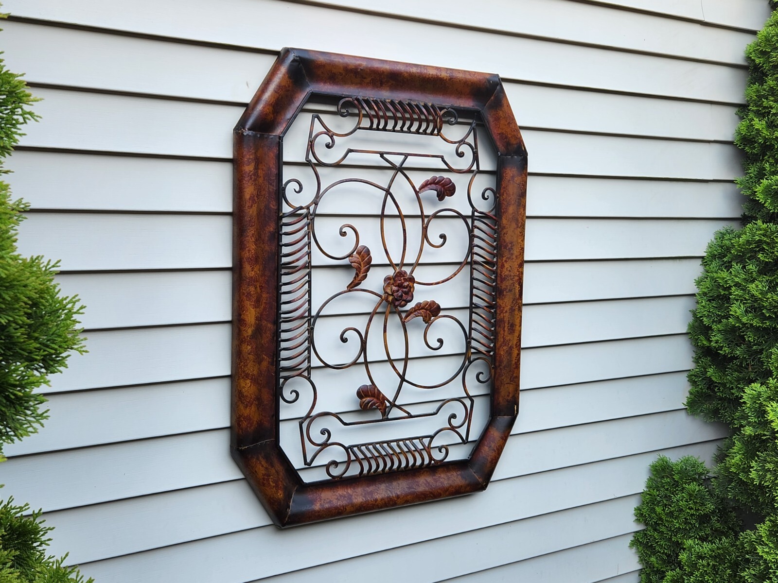 Metal Wall Art Sculpture 27" x 36" Large Distressed 12 - 14 LBS Heavy