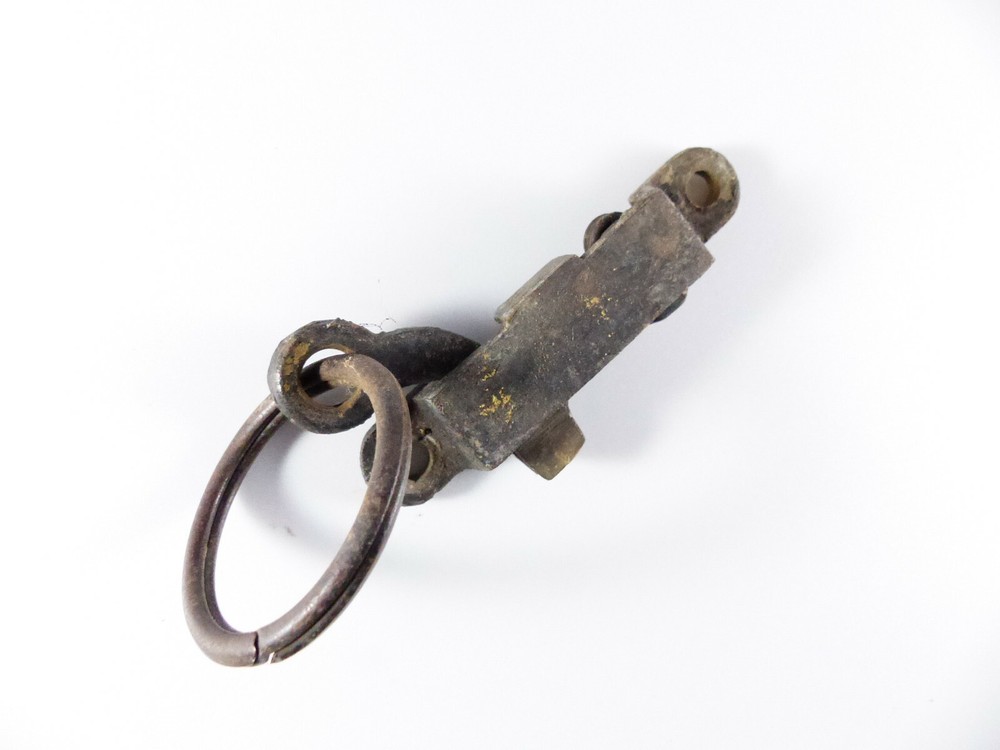 Vintage Brass Window Sash Ring Latch Spring Loaded