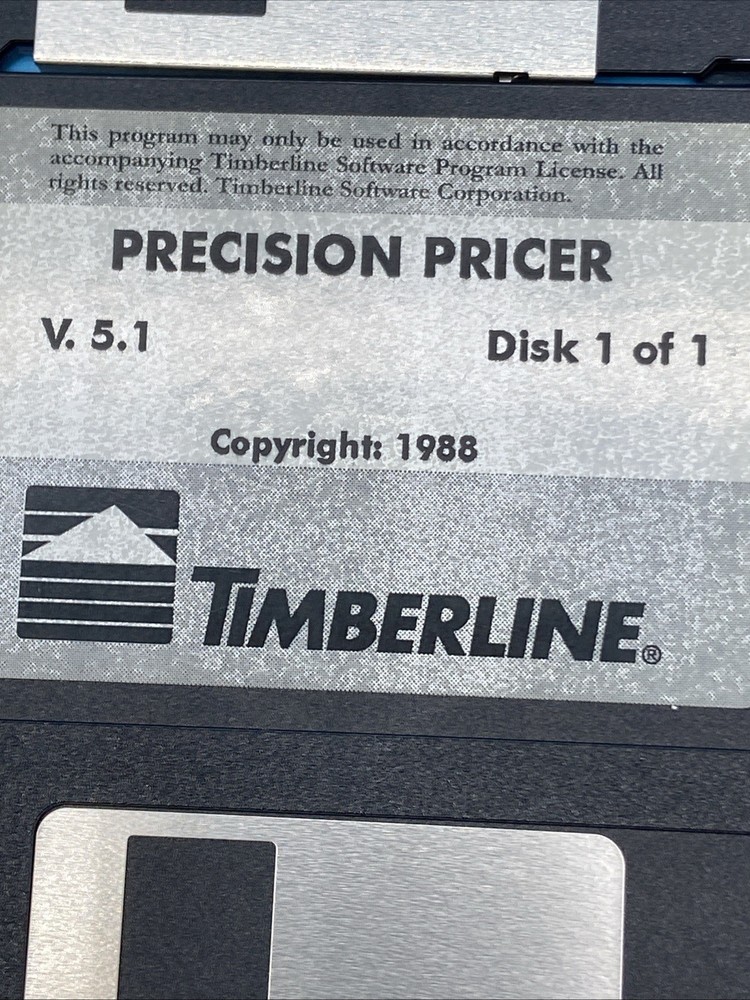 7 Vintage Timberline Software Floppy Disks Precision Extended Digitizer Untested