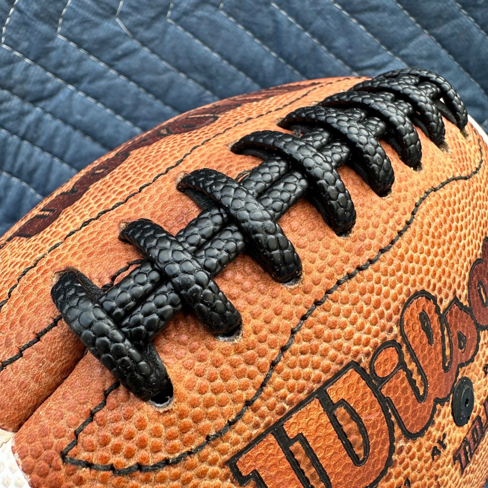 Wilson WTF1321 TDJ Junior Leather Game Brown Football GST-NEW-Made in USA!