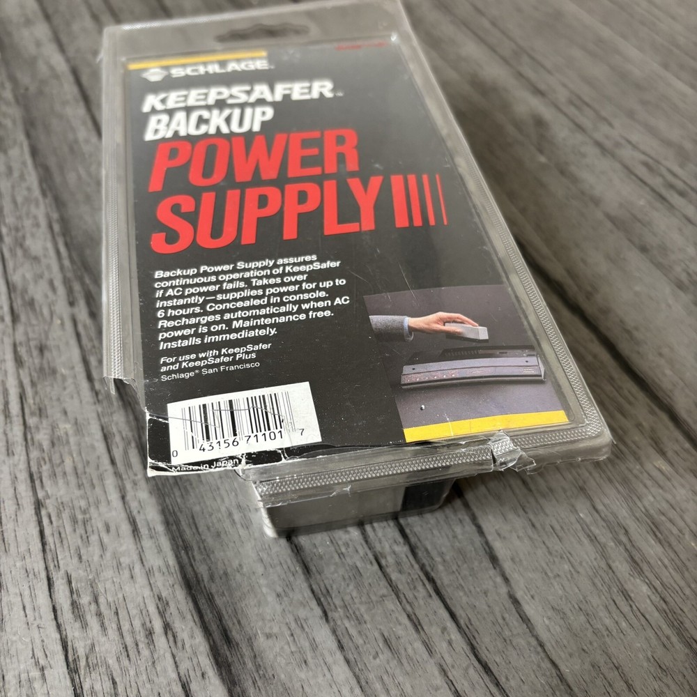 Schlage KeepSafer Backup Power Supply Model 71-101 NEW
