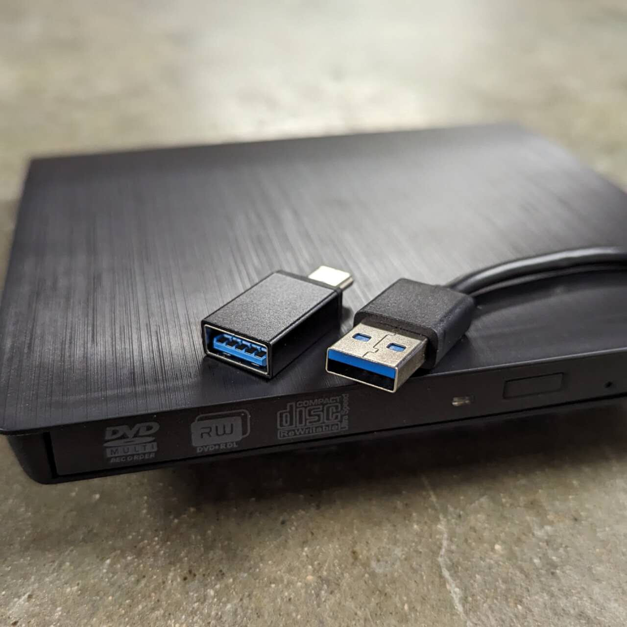 CD DVD RW External Drive USB 3.0 Writer Burner Player Black For Apple & PC