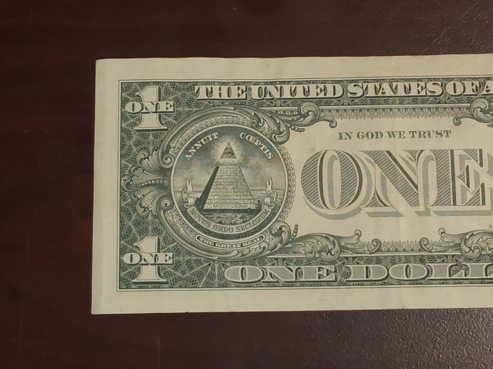 1995 $1 Bill Uncirculated - Partial Offset Printing Error! UNC