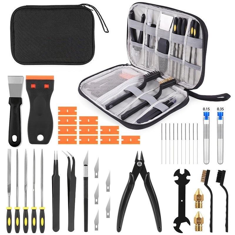 42Pcs 3D Printer Tool Kit with Storage Case 3D Printer Accessories Cleaning Tool