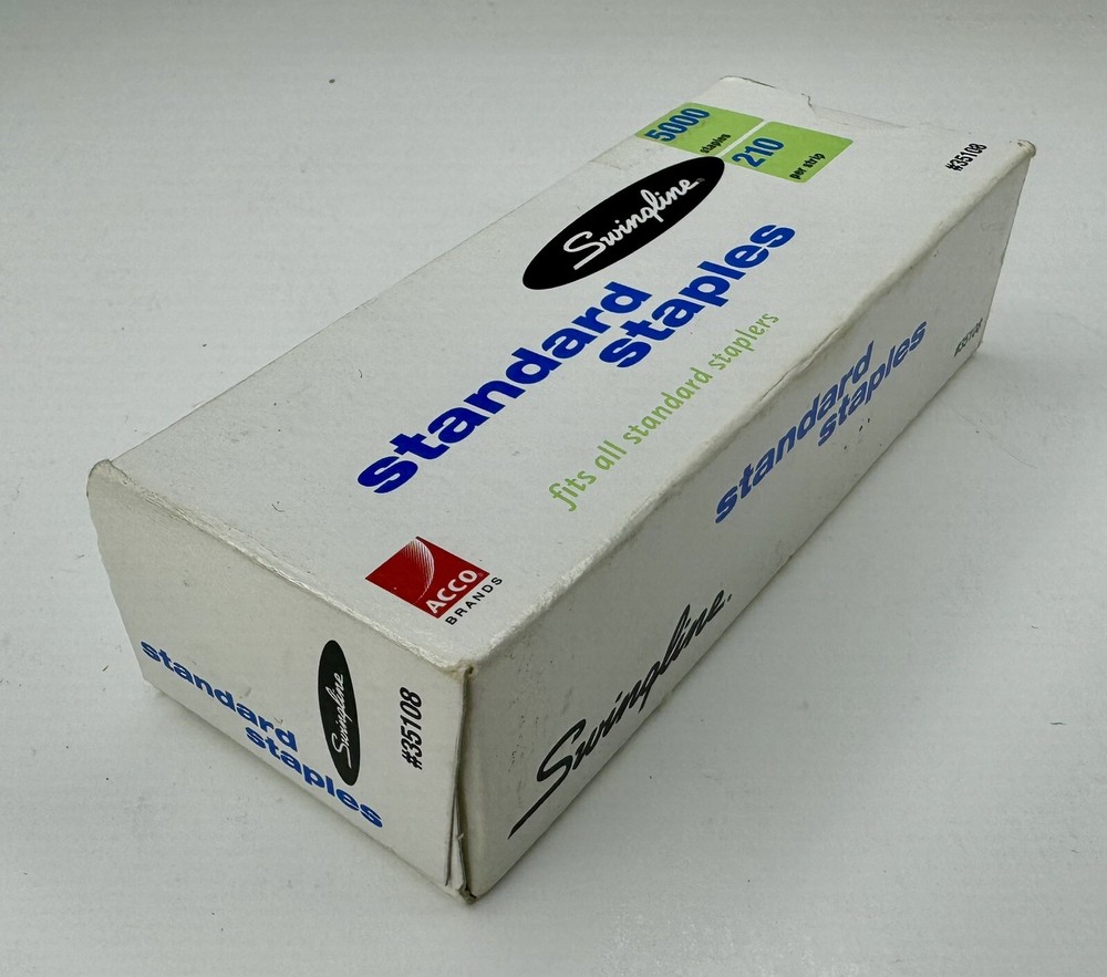 Swingline Standard Staples 1/4" Chisel Point 5000 Per Box #35108