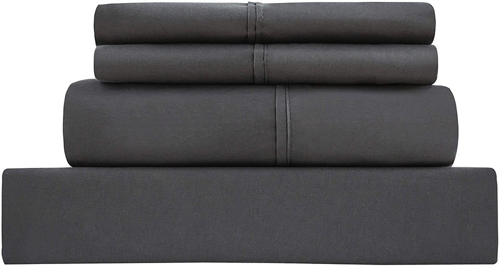 Mohap Bed Sheet Set 4 Piece Bedding Sheets & Pillowcases Set Brushed Microfiber