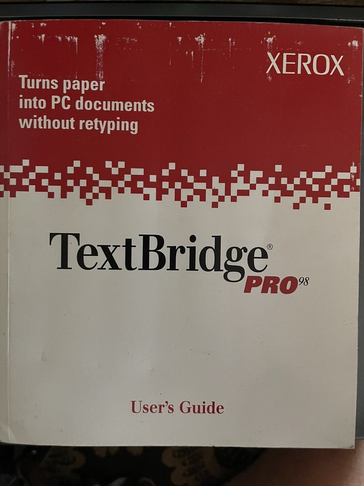 Xerox Pagis Pro 2.0 & Text Bridge Pro Users Guide Scanner Manual