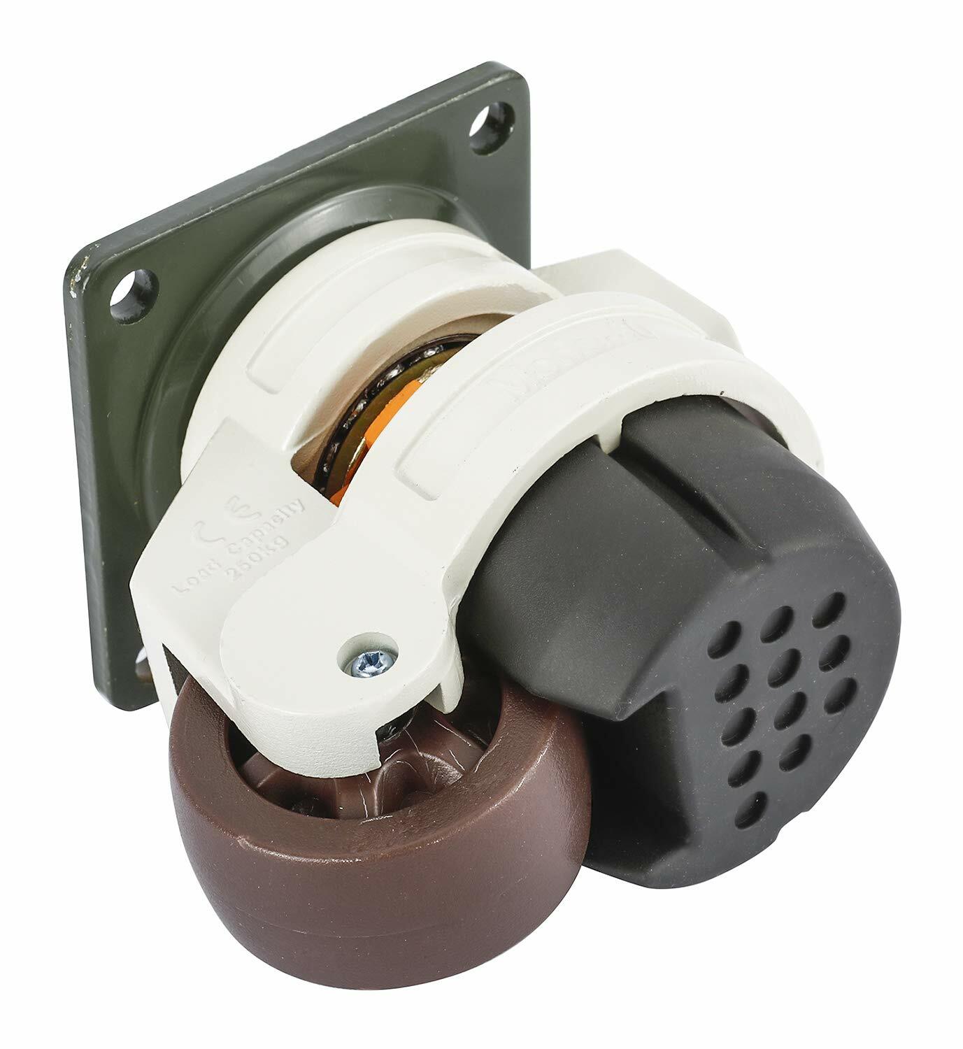 4 Pack Retractable Leveling Machine Casters w/ Nylon Wheel & Rubber Foot 2200lbs