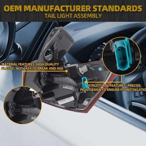 Outer Taillight Assembly Compatible with 2018 2019 2020 Chevy Left Driver Side