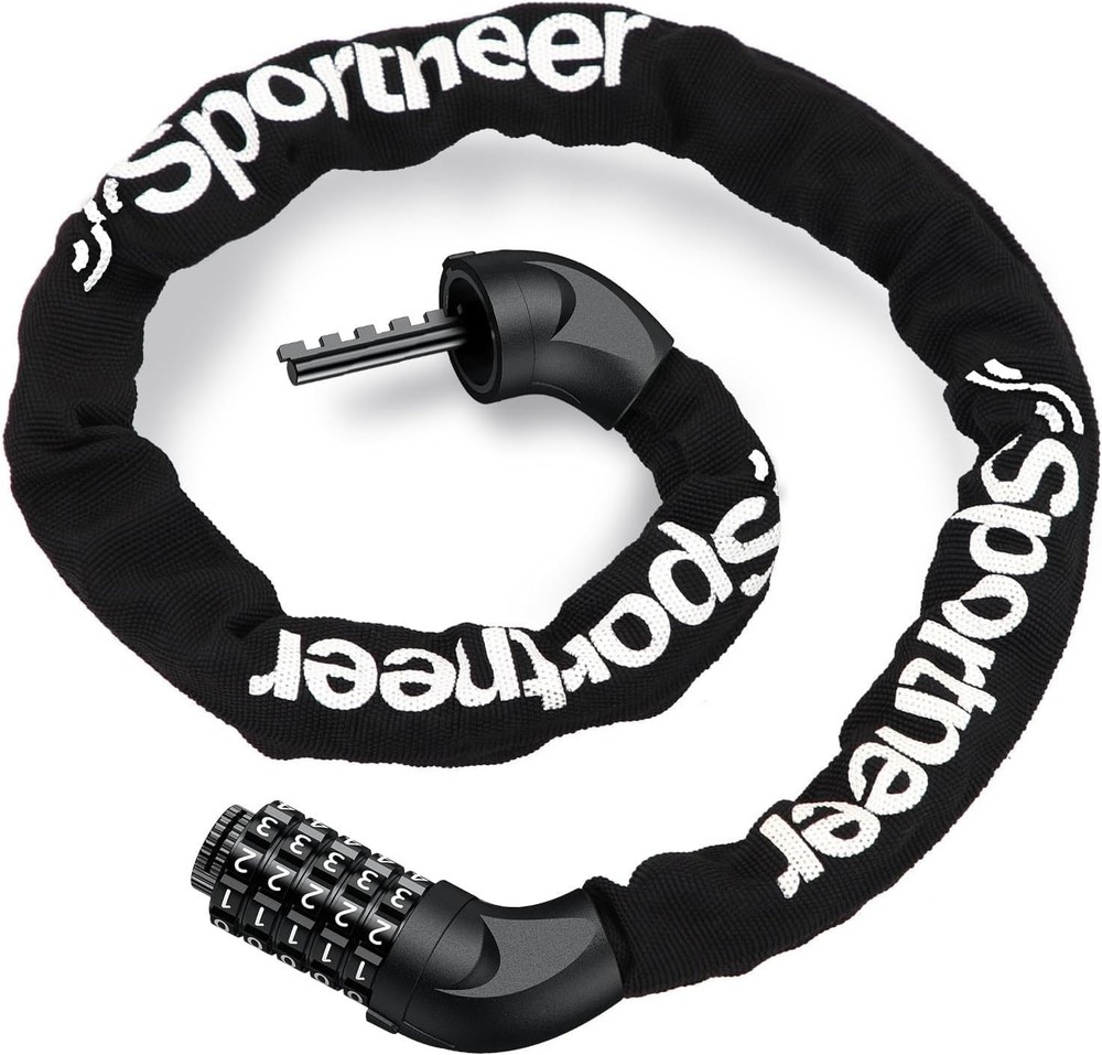 Heavy Duty Bike Lock - 5 Digit Combination Keyless Chain Security System