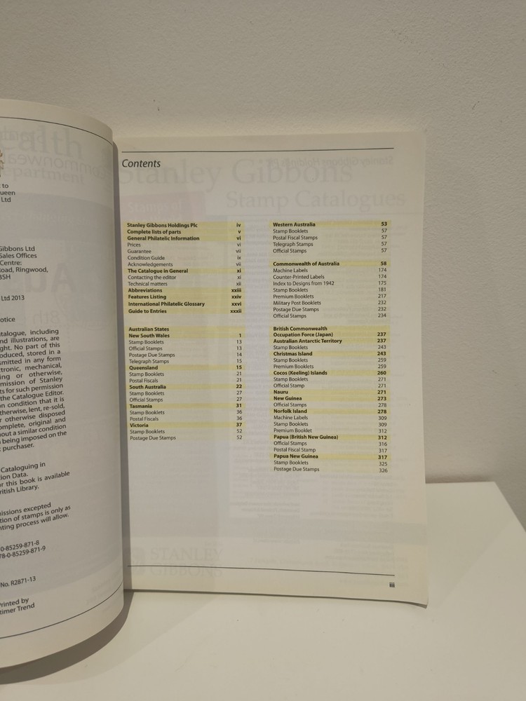 Stanley Gibbons Commonwealth Stamp Catalogue Australia 8th Edition Book 2013