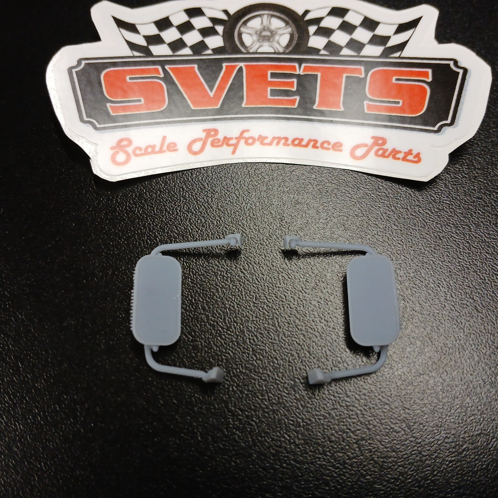 Vintage 1973 - 1979 Ford F-Series West Coast Jr. Side Mirrors Pair 3D Resin 1/25