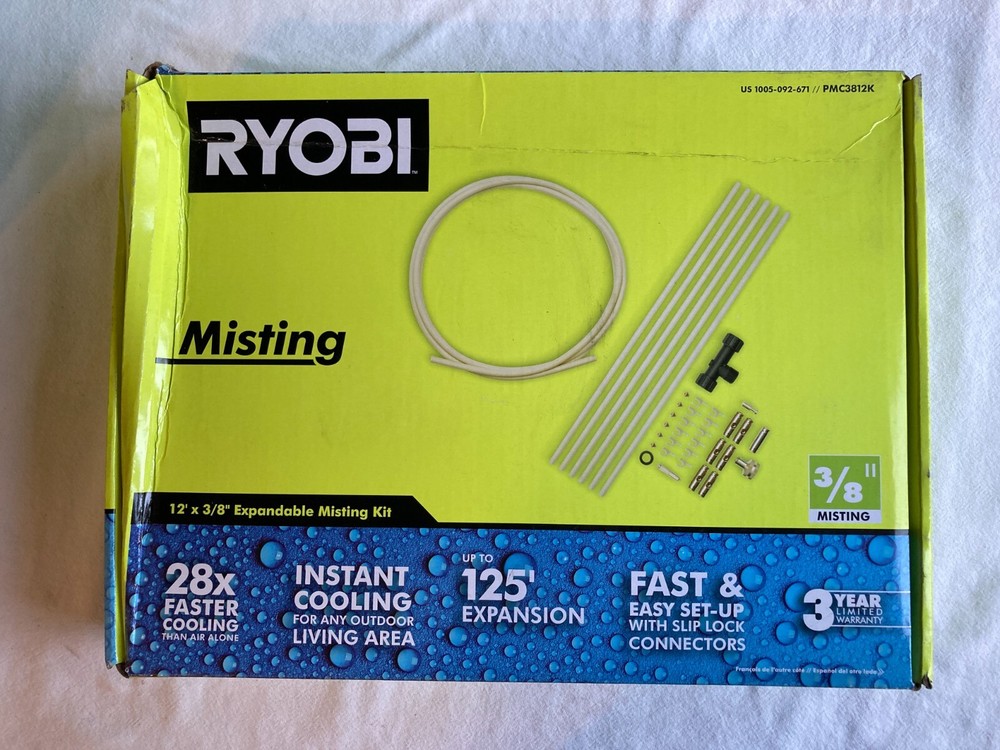 Ryobi PMC3812K 3/8” x 12’ Expanding Misting Set