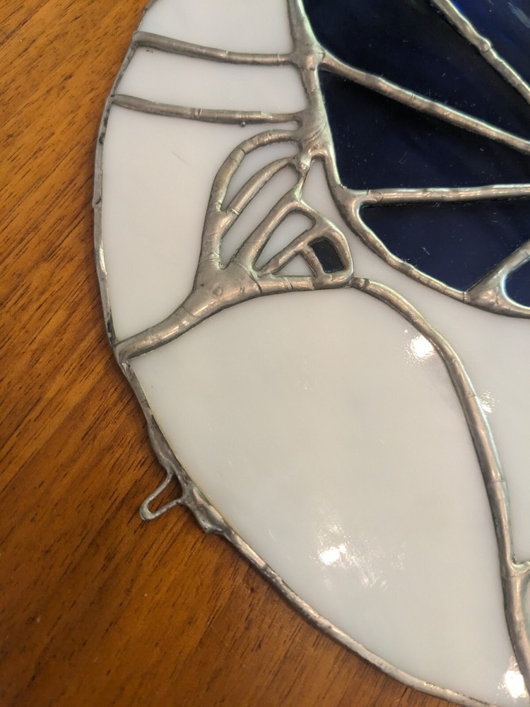 Stained Glass Moon Window Hanging 10" Zodiac