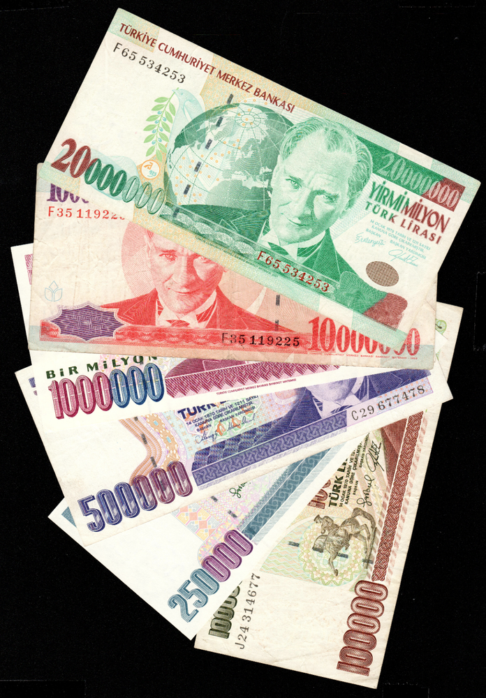 Turkey SET 6 NOTES 1991 - 2002 VF - UNC