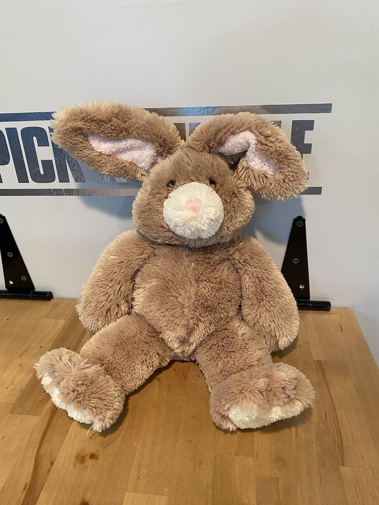 Build A Bear Tan Easter Bunny Rabbit Bendable Ears 20" Pink Thread Nose BAB