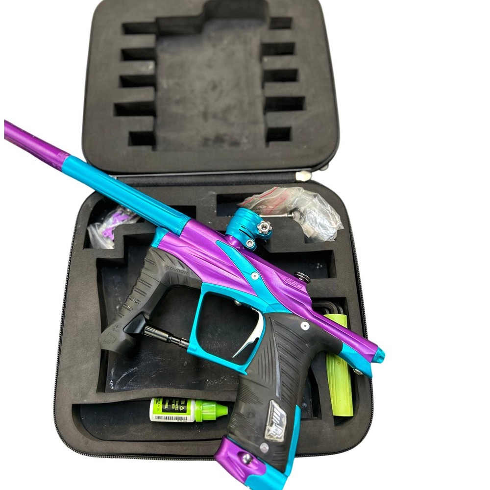 Used Planet Eclipse LV1 Paintball Marker w/ Case - Purple/Teal
