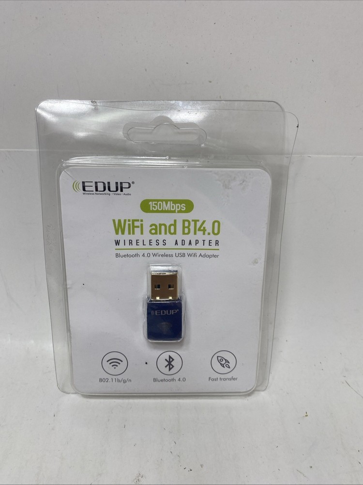 EDUP USB Bluetooth WiFi Adapter for PC, 4.0 Adapter, Black