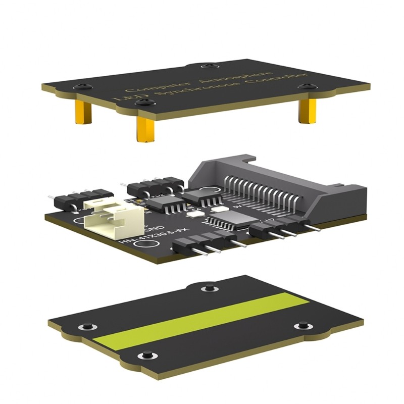 4 Port 5V ARGB Fan LED Sync Control with USB2.0 9Pin Cable Light