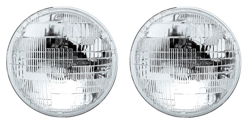 Pair 7" Sealed Beam 12V Halogen Glass Headlights For Chevy