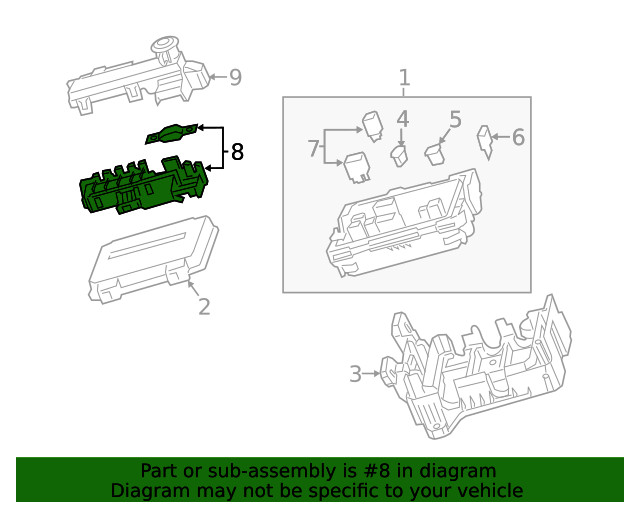 Genuine GM Battery Distribution Engine Compartment Fuse Block 23463508