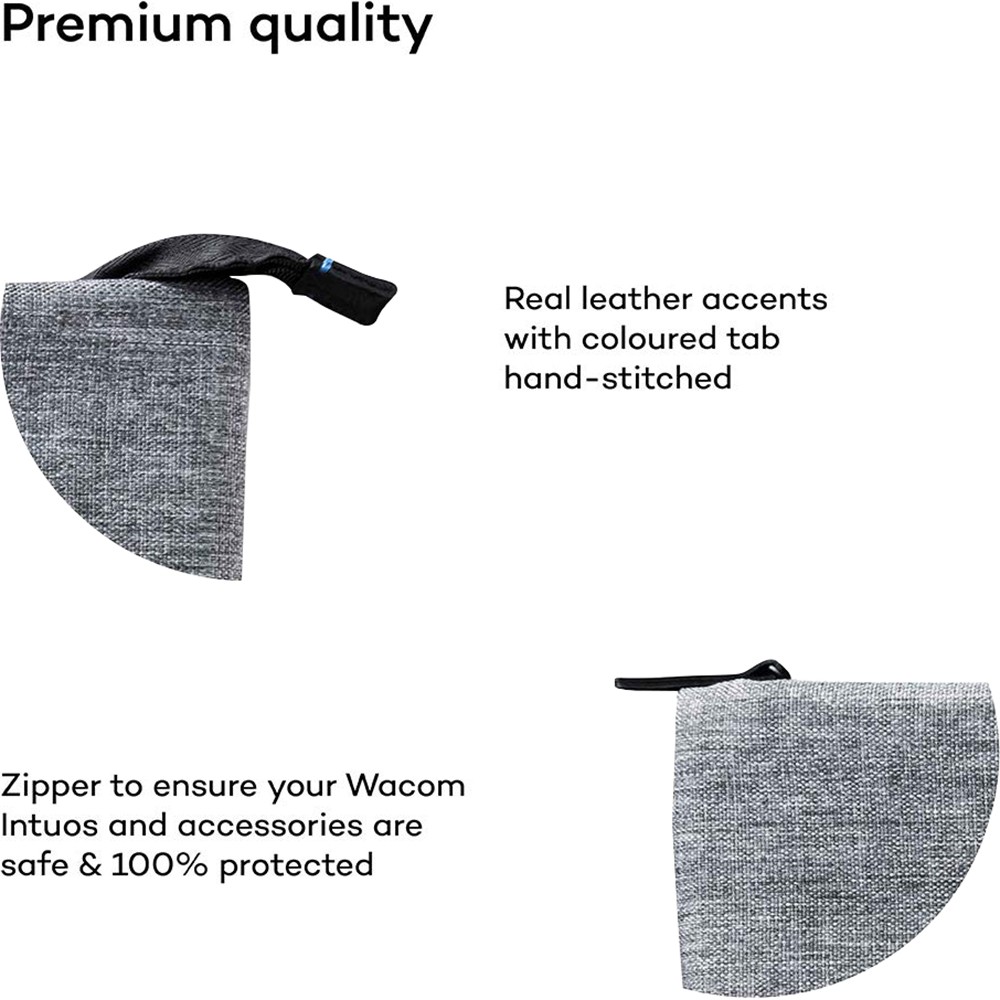 Wacom ACK52701 Soft Carrying Case for Tablets, Medium, Gray