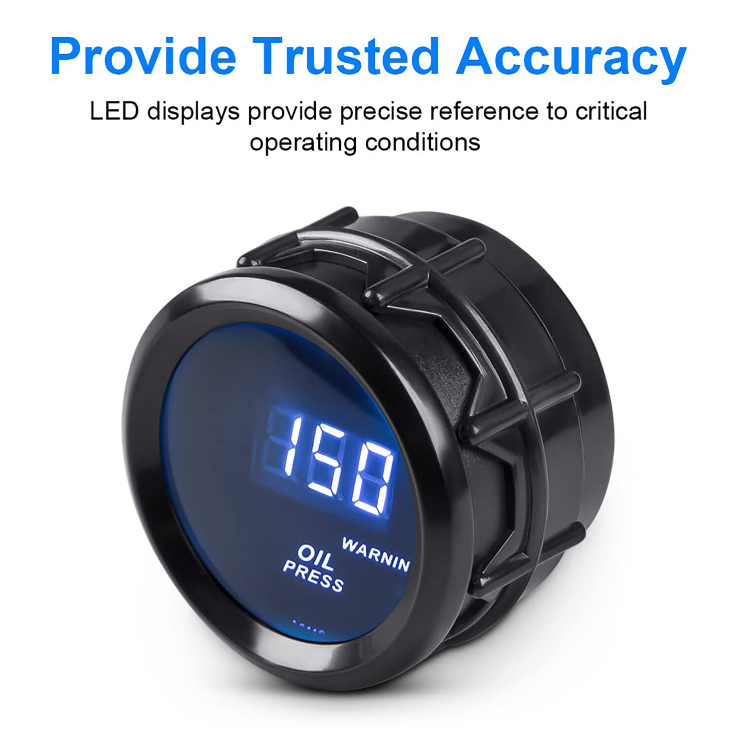 2" 52mm Digital LED Electronic Oil Pressure Gauge Meter W/Sensor 0-150 PSI