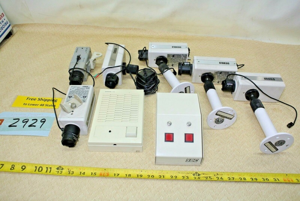 9 pcs. Sony/Diebold Surveillance Security Camera System Hyper HAD FREE SHIP!