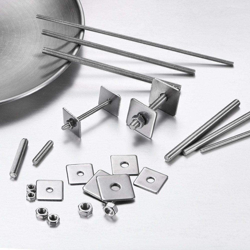10-Set Fully Threaded Rod, M4x45mm Right Hand Thread Bar Studs with Nuts