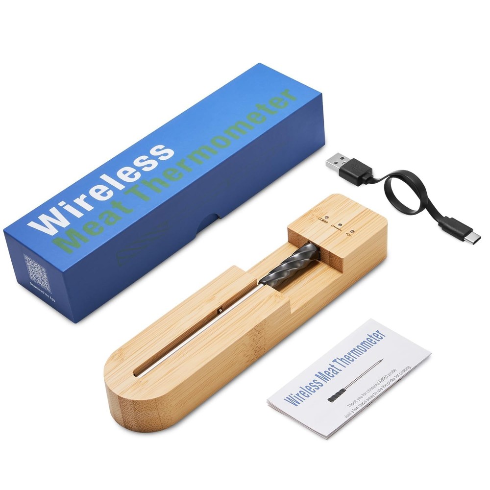 Wireless Smart Meat Thermometer With Bluetooth | Long Range | Measures Internal