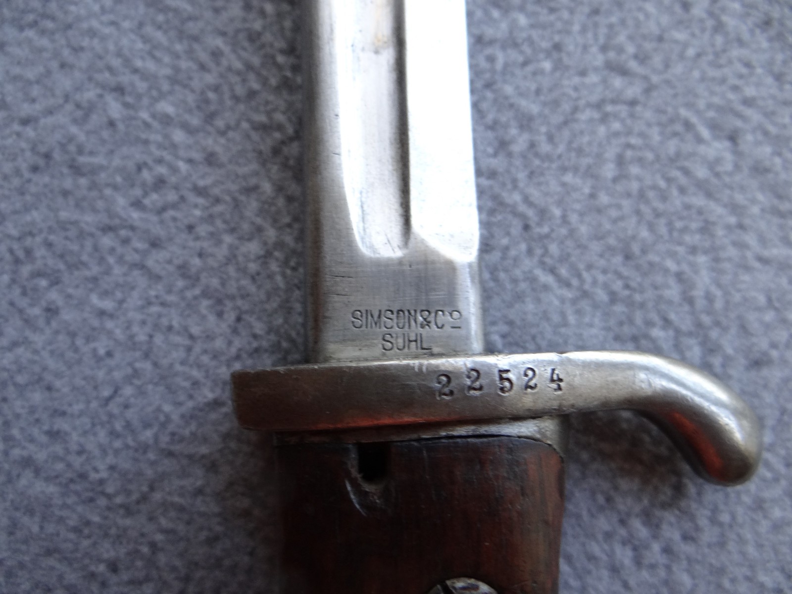 Scarce WWI Peruvian Model 1909 Quillback Bayonet Simson & Co. Suhl