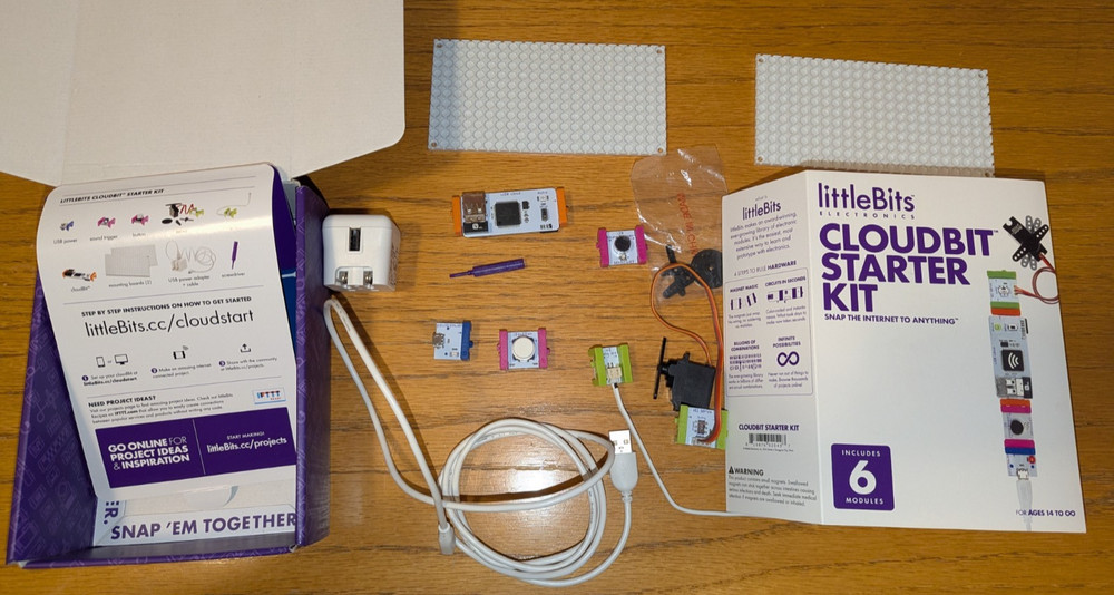 LittleBits CloudBit Starter Kit 6 Modules STEM Learning Circuitry Complete w/Box
