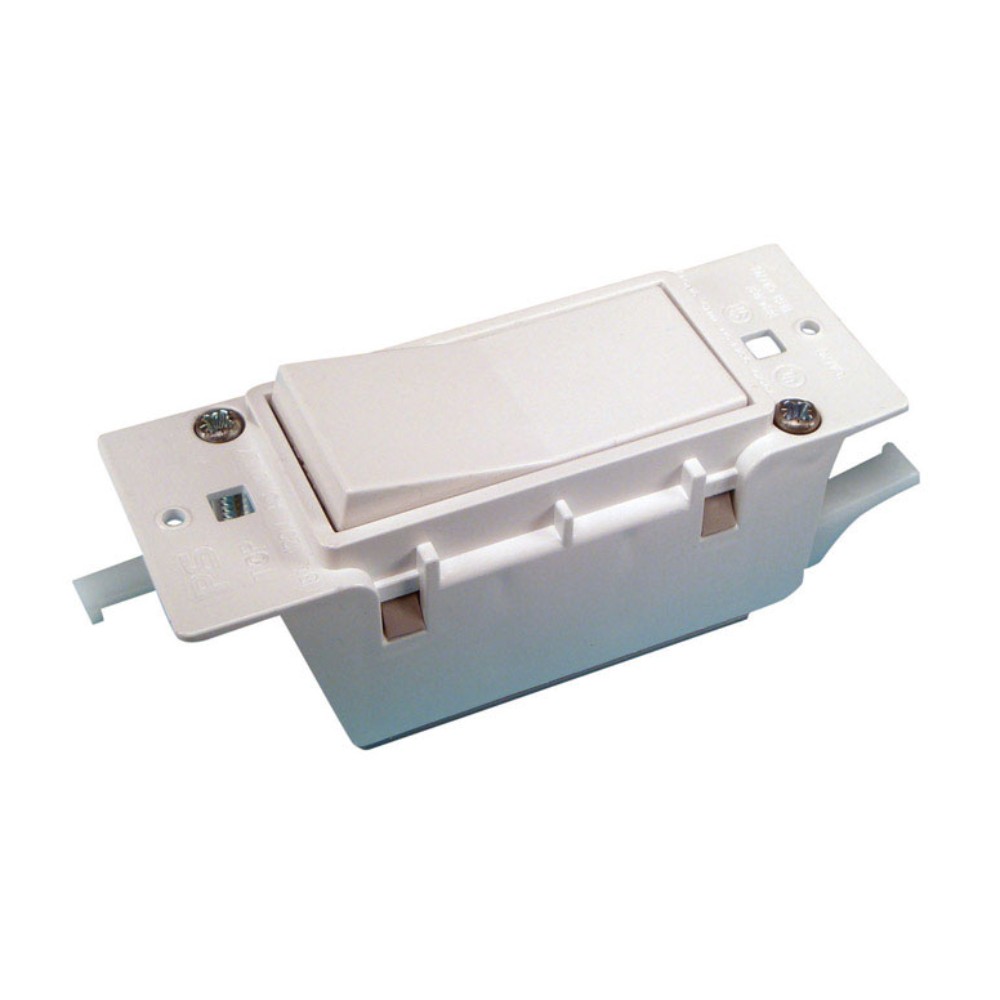 US Hardware E-119C White Plastic RV Electrical Switch 4-1/4Hx1-9/16W in.