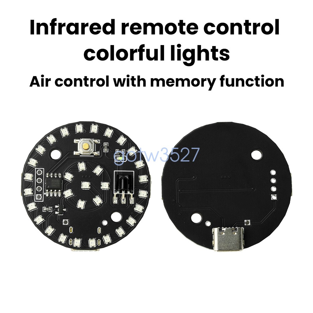 Infrared Remote LED Light 10 Mode DIY Type-C Night Light Infrared Module Light