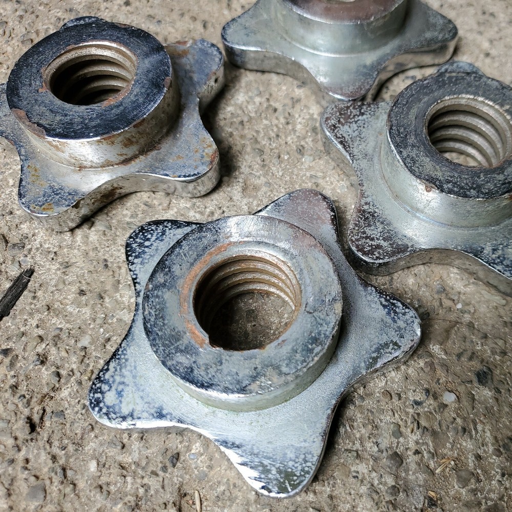 2 Pair Standard 1" Barbell Spinlock Collars Clamp