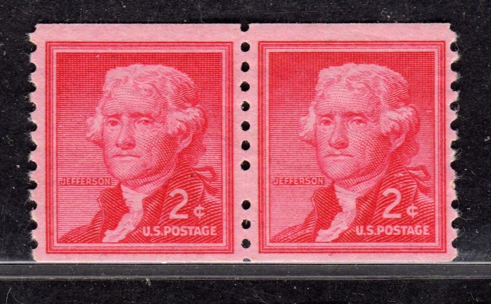 Perfectly Flawed US EFO 2c 1954 SN 1055 MNH Missing Perf Error