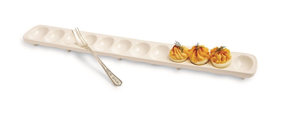 Mud Pie Deviled Egg Tray Set, White
