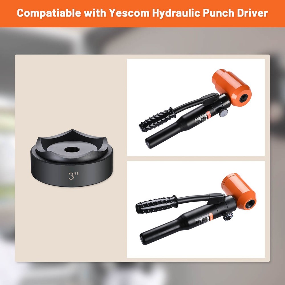 Yescom 3" Knockout Punch Die Mold for Hole Punch Driver 3/4"-16UN Thread