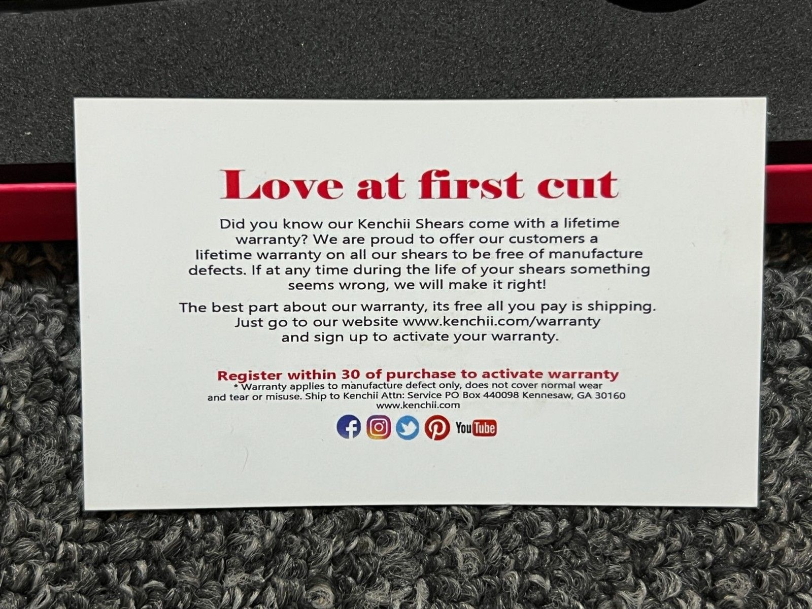 Kenchii Love Dog Grooming Scissors 17 Tooth Thinning Shears KELV17T - New!