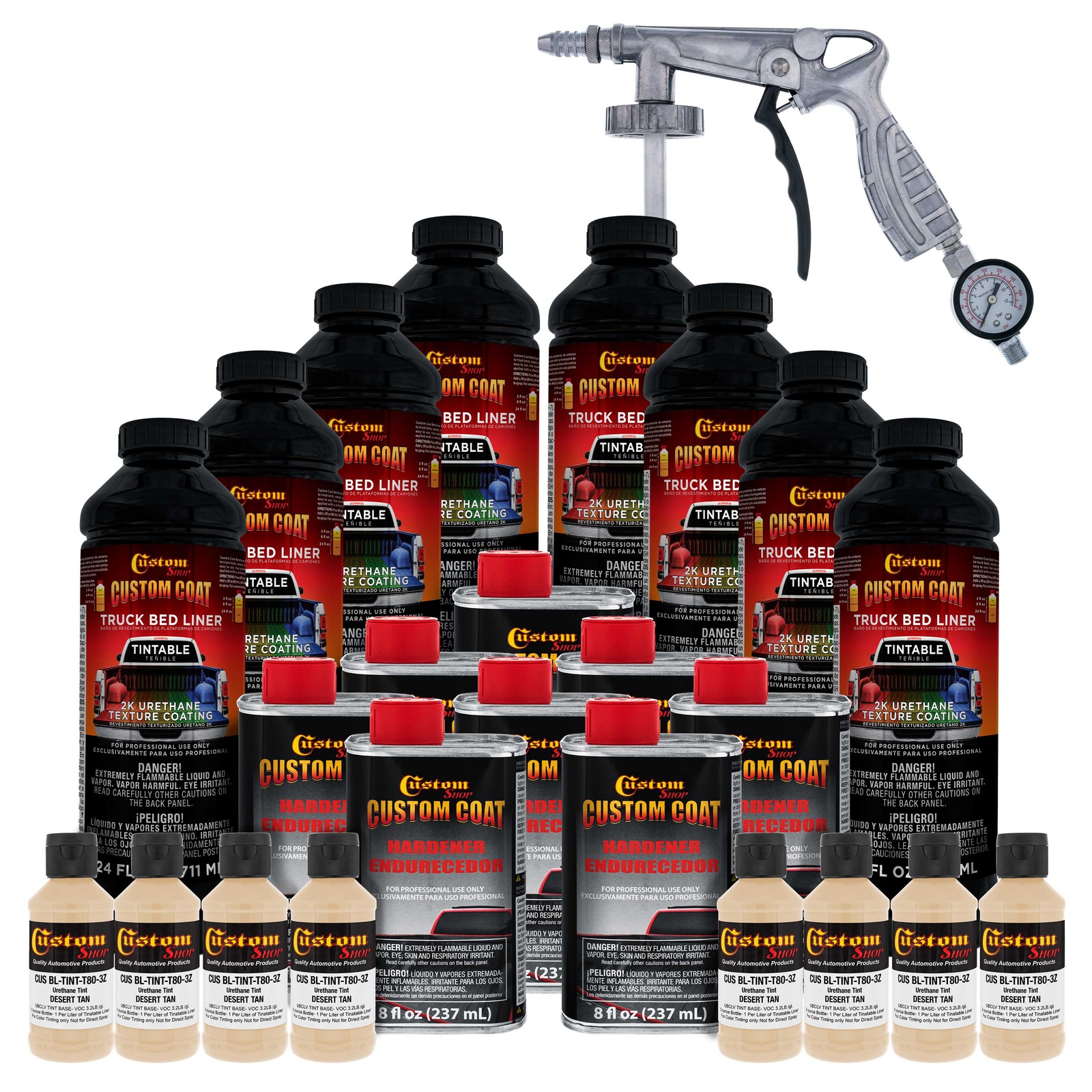 33446 Desert Tan T80 Urethane Spray-On Truck Bed Liner, 2 Gallon Spray Gun Kit