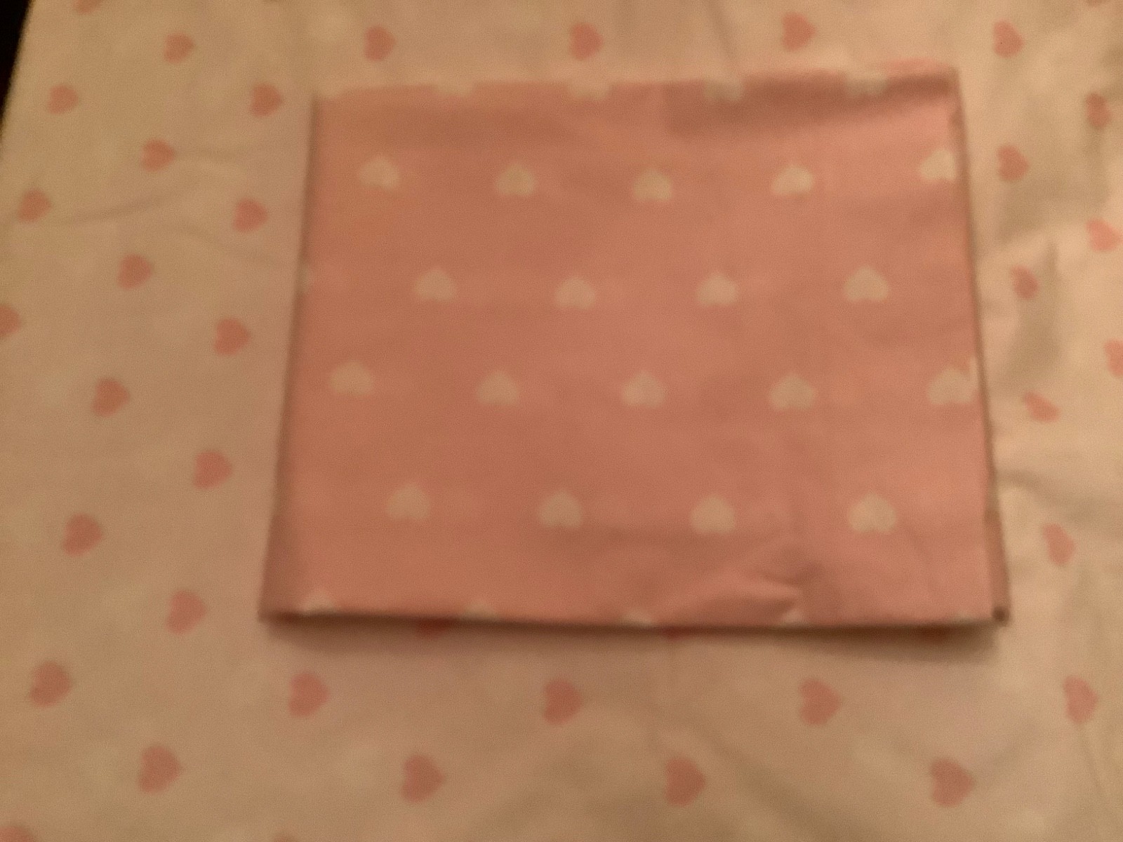 Pottery Barn Full/Queen Pink Hearts Duvet Cover with 2 Shams