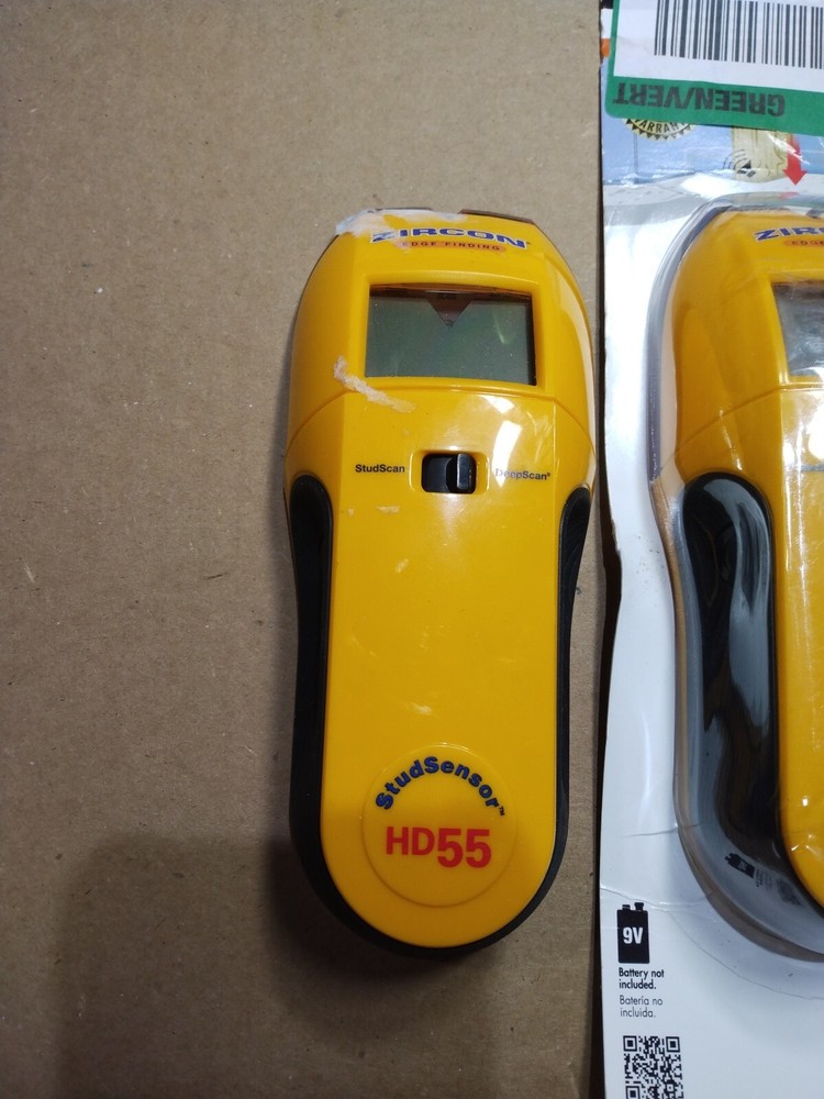 Zircon StudSensor HD55 Metal & Wood Stud Finder with Deep Scan ---2 count