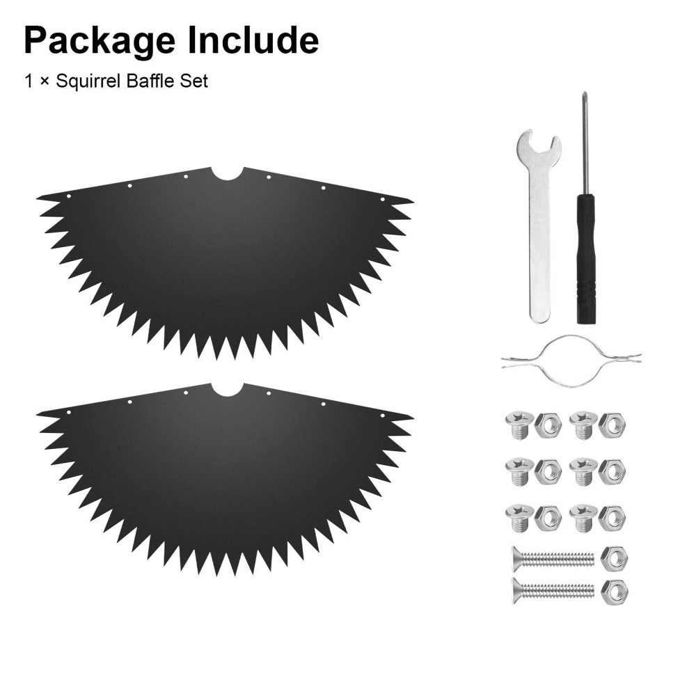 Around-wrap Squirrel Baffles 19'' Bird Feeder Squirrel Proof Baffle