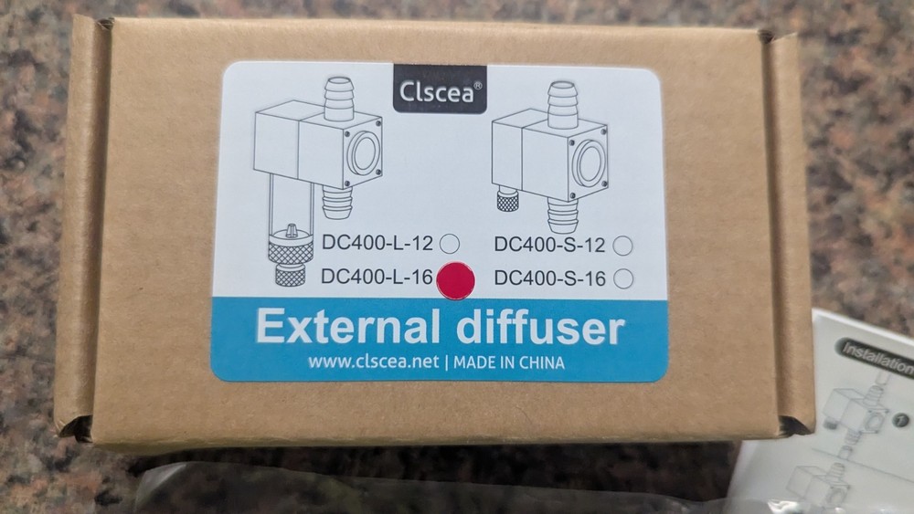 External Inline Co2 Diffuser 16/22 mm Bubble Counter Planted Aquarium ALUMINUM