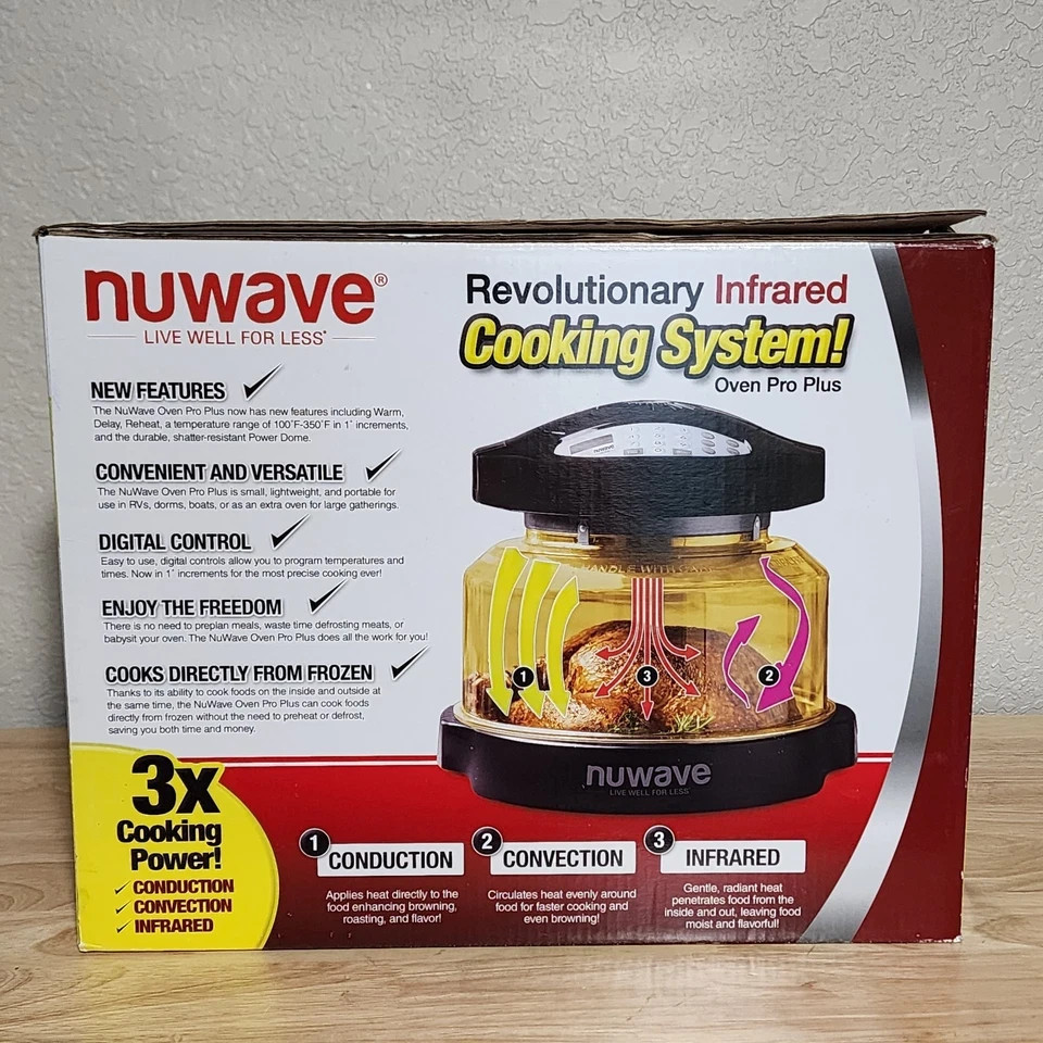 New! NUWAVE Infrared Oven Pro Plus Cooking System With Original Box
