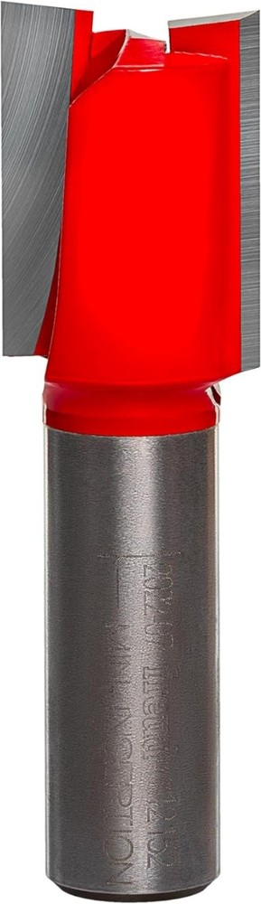 12-152: 3/4" Dia. Double Flute Straight Bit Eclipse Grind Red