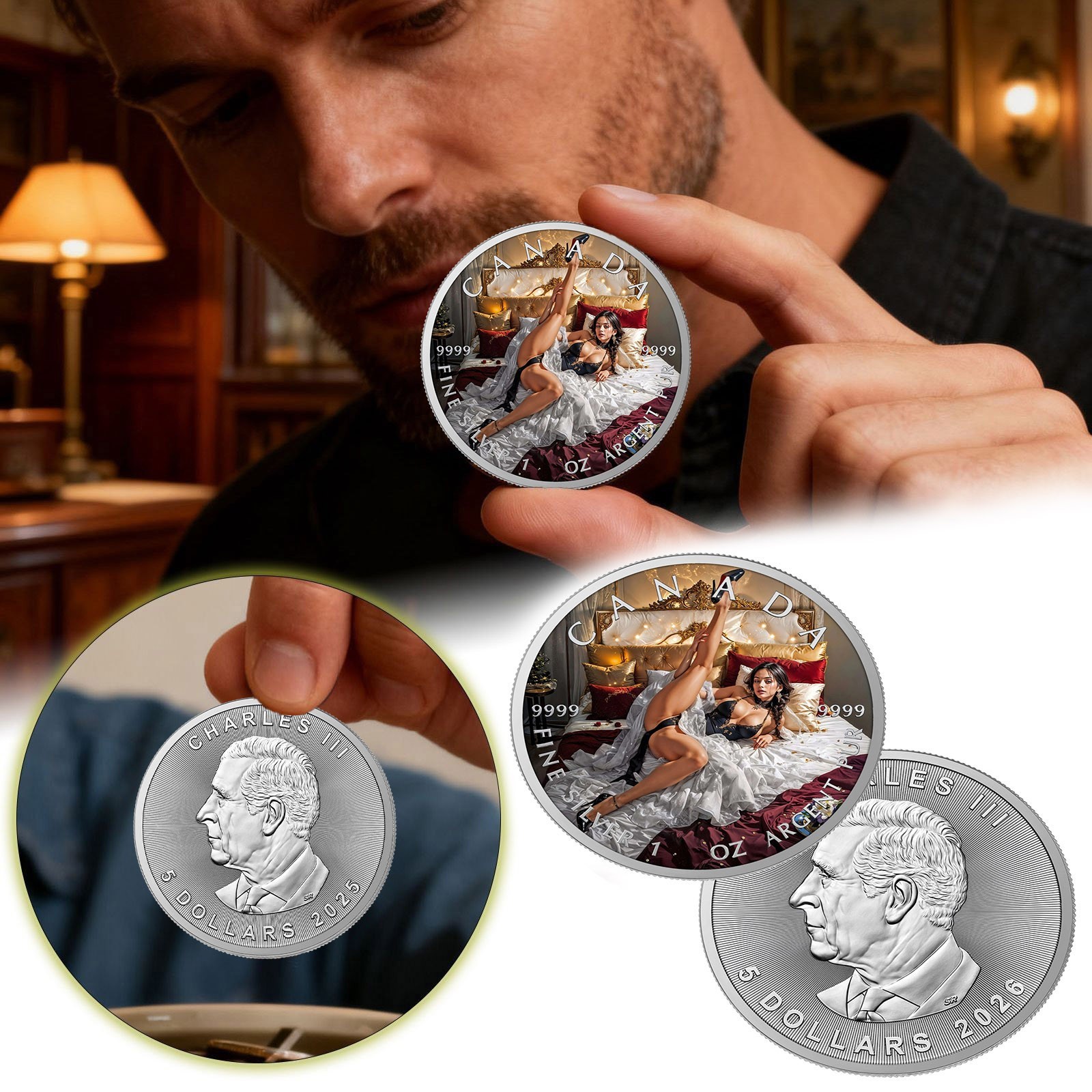 Canada 2026 Still Flexible? Naughty Sexy Temptation Silver-plated coins