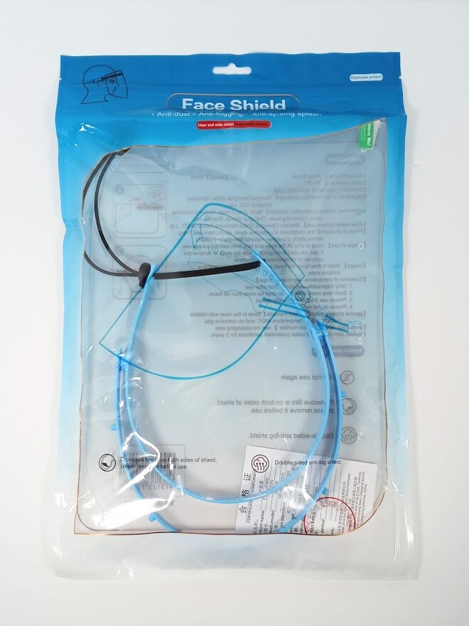 5 Pack Plexiglass Protective Face Shields With Adjustable Head Frames